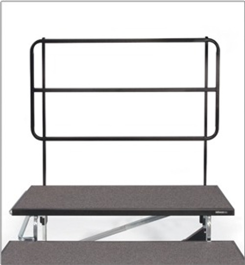Reverse Taper Transfold Standing Choral Riser Back Rails - Midwest *BACK GUARD RAIL INCLDUED ONLY, NO RISER INCLUDED* Reverse Taper Transfold Standing Choral Riser Back Rails - Midwest *BACK GUARD RAIL INCLDUED ONLY, NO RISER INCLUDED*