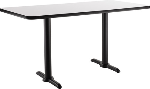 Rectangle Whiteboard Cafe Table with T Base - NPS