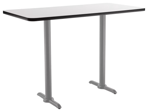 Rectangle Whiteboard Cafe Table with T Base - NPS