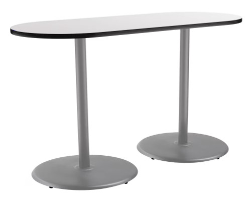 Racetrack Whiteboard Cafe Table with Round Base - NPS