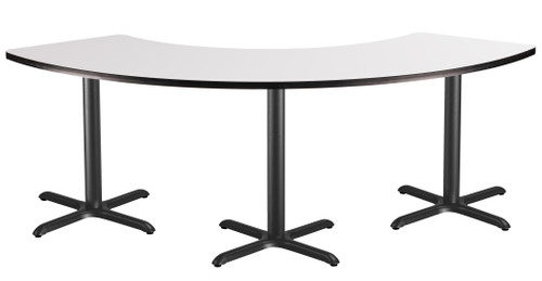 Curve Whiteboard Cafe Table with X Base - NPS
