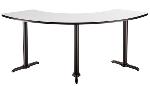 Curve Whiteboard Cafe Table with T Base - NPS