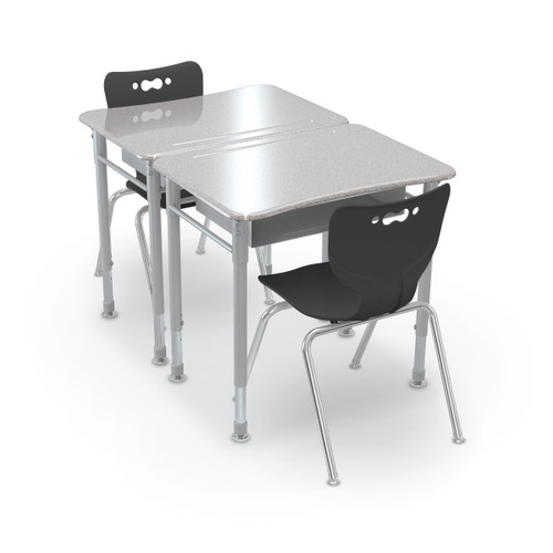 Rectangle Astute Hard Plastic Desk Set of 2 - MooreCo *CHAIRS NOT INCLUDED* Rectangle Astute Hard Plastic Desk Set of 2 - MooreCo *CHAIRS NOT INCLUDED*