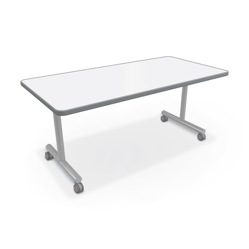 Inklud Table with Porcelain Steel Flip Top and T Legs - MooreCo IN1T1F0ADJPORCCHAR Inklud Table with Porcelain Steel Flip Top and T Legs - MooreCo IN1T1F0ADJPORCCHAR