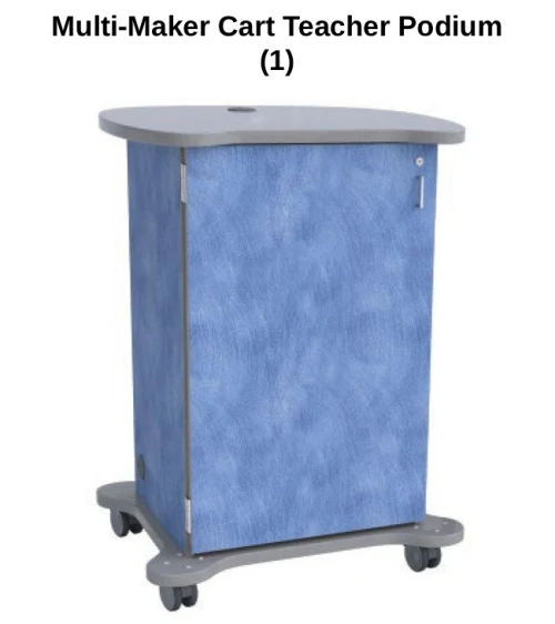 Middle School 30 Student Classroom Package - CEF - Multi-Maker Cart Teacher Podium