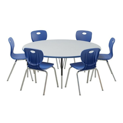 Round Deluxe HPL Activity Table and Student Chairs Bundle - Correll