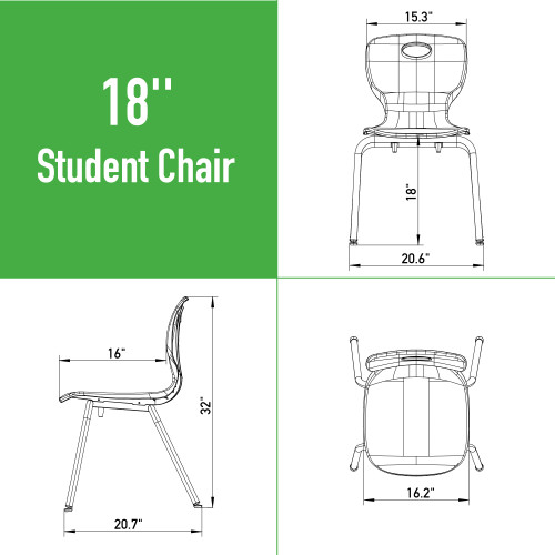 Classic Student Stacking Chair - Correll