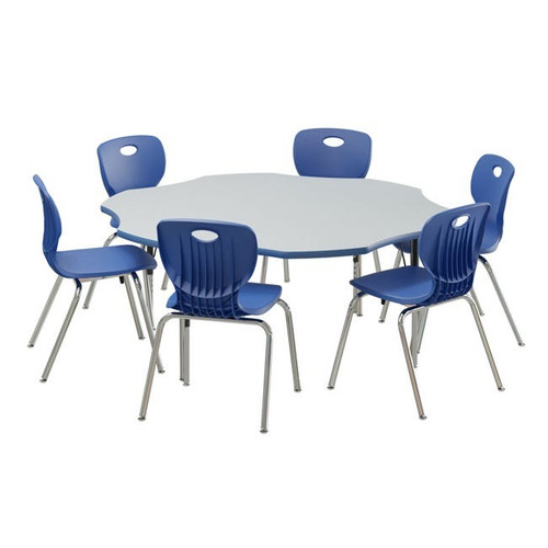 Flower Deluxe HPL Activity Table and Student Chairs Bundle - Correll