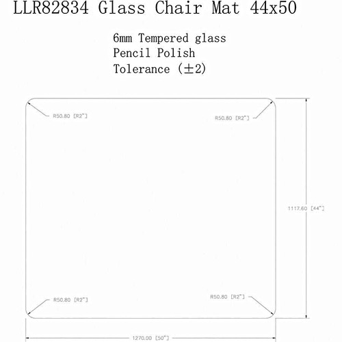 Tempered Glass Chairmat - Lorell