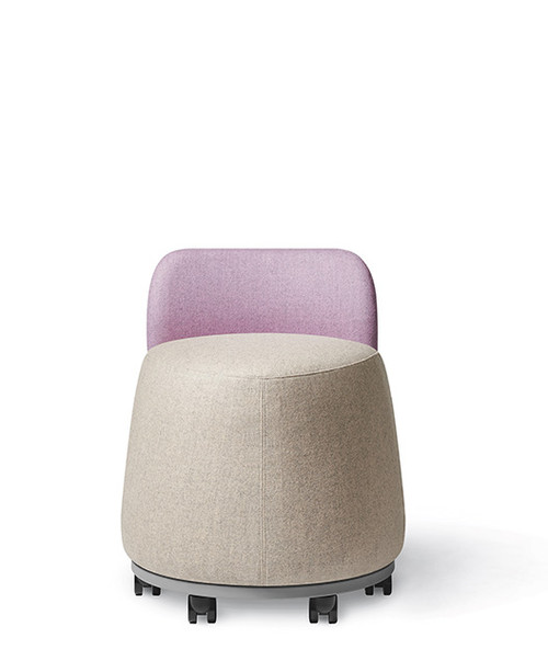 Plot Twist Pouf with Backrest - OM Seating PLT-B Plot Twist Pouf with Backrest - OM Seating PLT-B