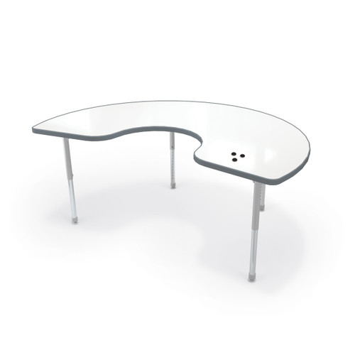 Hierarchy Kidney Table with Porcelain Steel Top - MooreCo 59079 Hierarchy Kidney Table with Porcelain Steel Top - MooreCo 59079