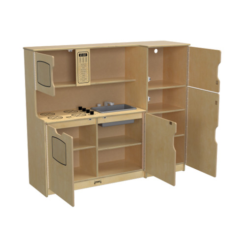 Kids All-In-One Wooden Play Kitchen Set - Jonti-Craft 2406JC **Opened - Accessories Not Included**