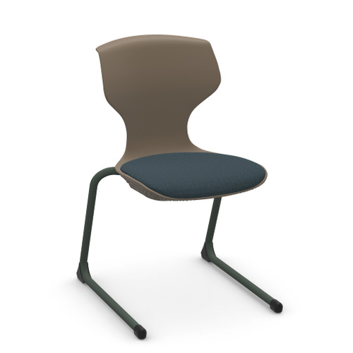 Misty Brown / Mercury (DejaVu) / Tarragon / Black
KI CGG200H18PZL
Cogni Cantilever Chair with Upholstered Seat and Glides