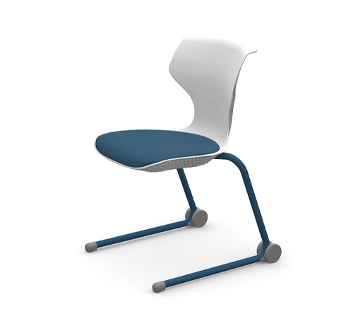 KI CGG200H18 Cogni Cantilever Chair with Upholstered Seat and Glides