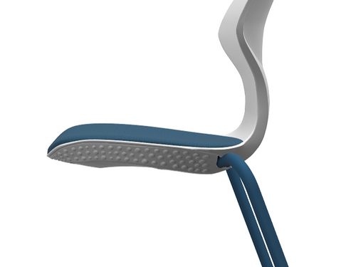 KI CGG200H18 Cogni Cantilever Chair with Upholstered Seat and Glides