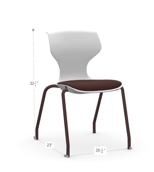 KI CG1200H18 Cogni 4-Leg Chair with Upholstered Seat and Glides