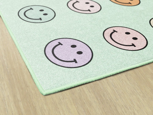 SG Smiley Faces on Mint Sit Spots - Flagship Carpets CA3099 SG Smiley Faces on Mint Sit Spots - Flagship Carpets CA3099