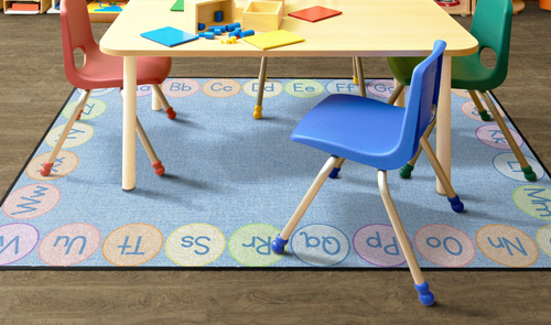 Smiley ABC's Pastel on Blue - Flagship Carpets FA3222