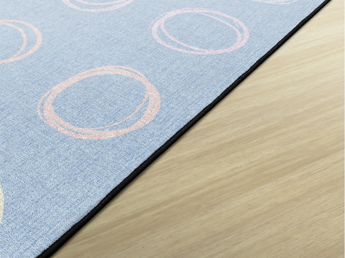 Circle Sampler Pastel on Blue - Flagship Carpets FA3223