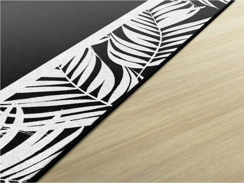 Simply Stylish Black and White Greenery Border - Flagship Carpets CA2008