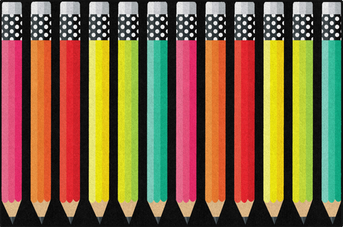 Black White and Stylish Brights Pencil - Flagship Carpets CA1994