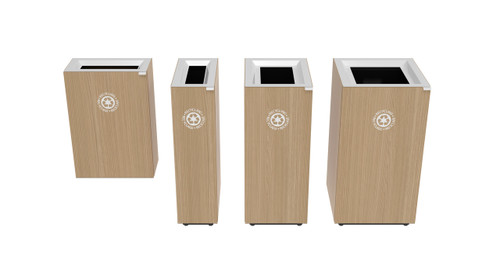 Valuta Laminate 20 Gallon Receptacle - Magnuson Group L-VA1809L **Aged Ash Color Option - Other Receptacles Sold Separately**