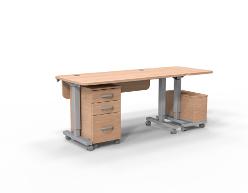 Cue Pneumatic Desk and Podium Set with Light Duty Melamine Top - Marco 371306