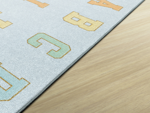 Blue Pastel Alphabet Criss Cross Rug Applesauce - Flagship Carpets CA3011