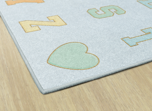 Blue Pastel Alphabet Criss Cross Rug Applesauce - Flagship Carpets CA3011
