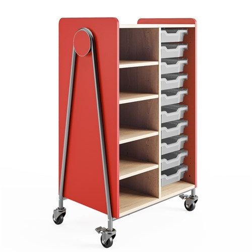 Whiffle Typical 2 Double 48" Column Totes and Single Shelves Storage - Safco 