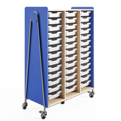 Whiffle Typical 12 Triple 60"H Column Tote Storage - Safco Spectrum Blue