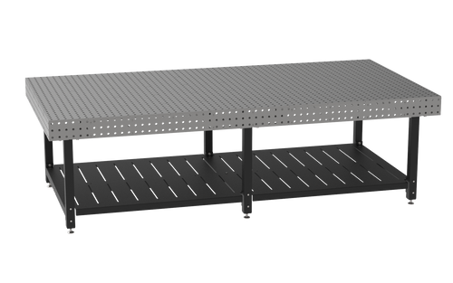 Large 6-Leg Welding Table 120"W x 60"D with Shelf - Diversified DMW12060S