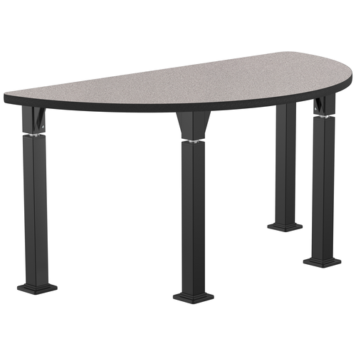 Aero-Lift Semicircle High Pressure Laminate Activity Frame Table - NPS ALT10A **60"Dia - MDF Core with Protect Edge**