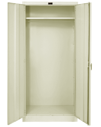 400 Series Solid Door Wardrobe Cabinet Open - Hallowell 
Tan