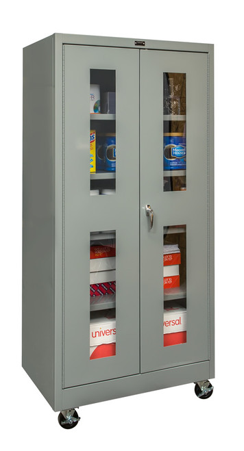 400 Series Safety-View Door Mobile Storage Cabinet - Hallowell 
Dark Gray