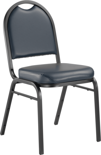 Premium Dome Back Vinyl Stack Chair - NPS 9204-BT