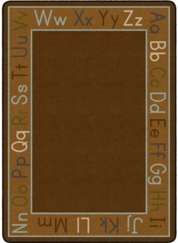 Rectangle Alphabet Earthtone - Flagship Carpets FA1363 **6'W x 8'4"L**