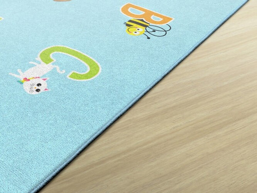 Alphabet Picture on Blue Criss Cross Applesauce - Flagship Carpets CA2182-44SG