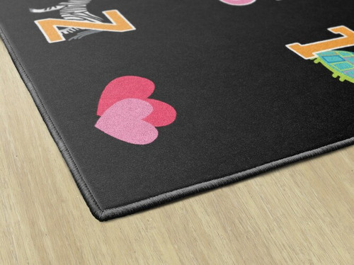 Alphabet Picture on Black Criss Cross Applesauce - Flagship Carpets CA2181-44SG