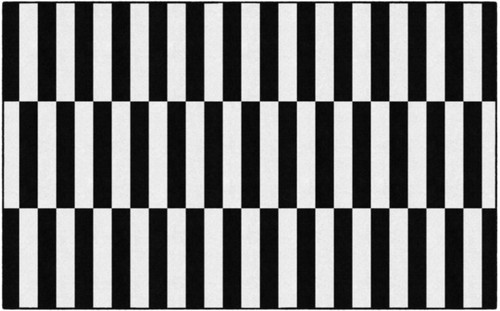 Contemporary Black and White Stripes - Flagship Carpets CA2044 **7'6"W x 12'L**