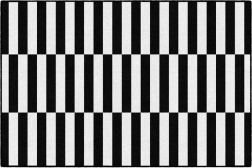 Contemporary Black and White Stripes - Flagship Carpets CA2044 **5'W x 7'6"L**