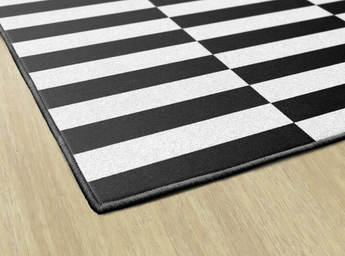 Contemporary Black and White Stripes - Flagship Carpets CA2044