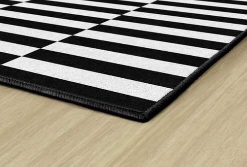 Contemporary Black and White Stripes - Flagship Carpets CA2044