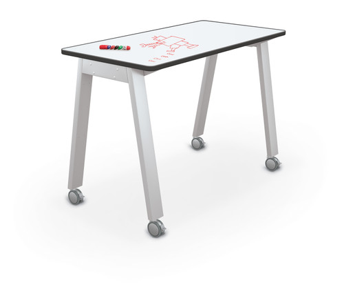 Compass Makerspace Table with Porcelain Steel Top - MooreCo