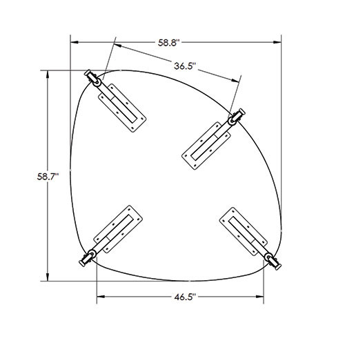 Innovation X Lens Shaped Dry Erase Table - Allied USA
Dimensional diagram for LG model