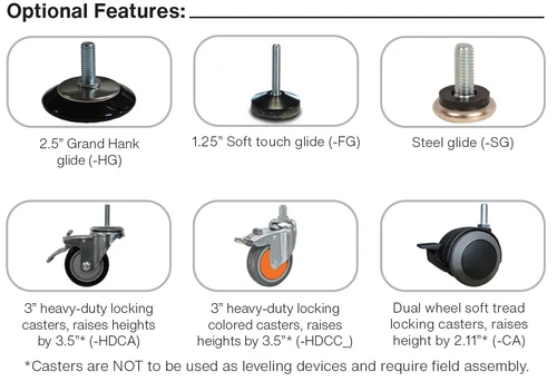 **Optional Accessories** for TORO Drafting Table - WB Manufacturing
**Sold Separately**