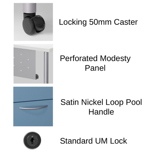 GOED Single Pedestal Peninsula Mobile Teacher's Desk - Great Openings
