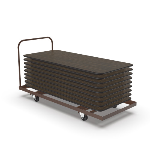 Flat Stacking Rectangular Folding Table Truck - Correll