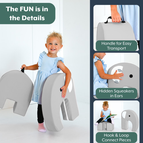 Little Explorers Emmy the Elephant Seat - Children's Factory CF805-511