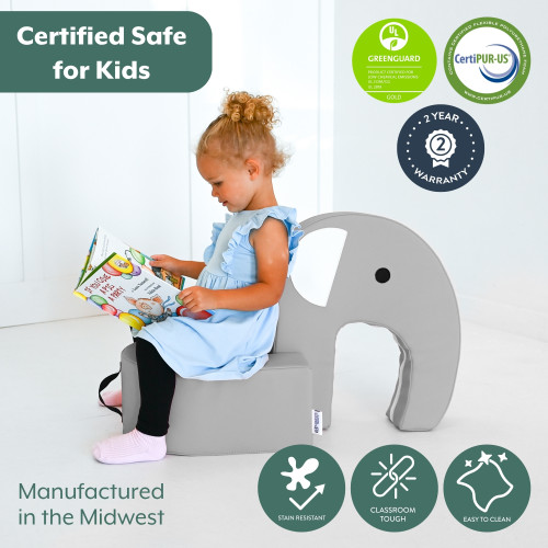 Little Explorers Emmy the Elephant Seat - Children's Factory CF805-511